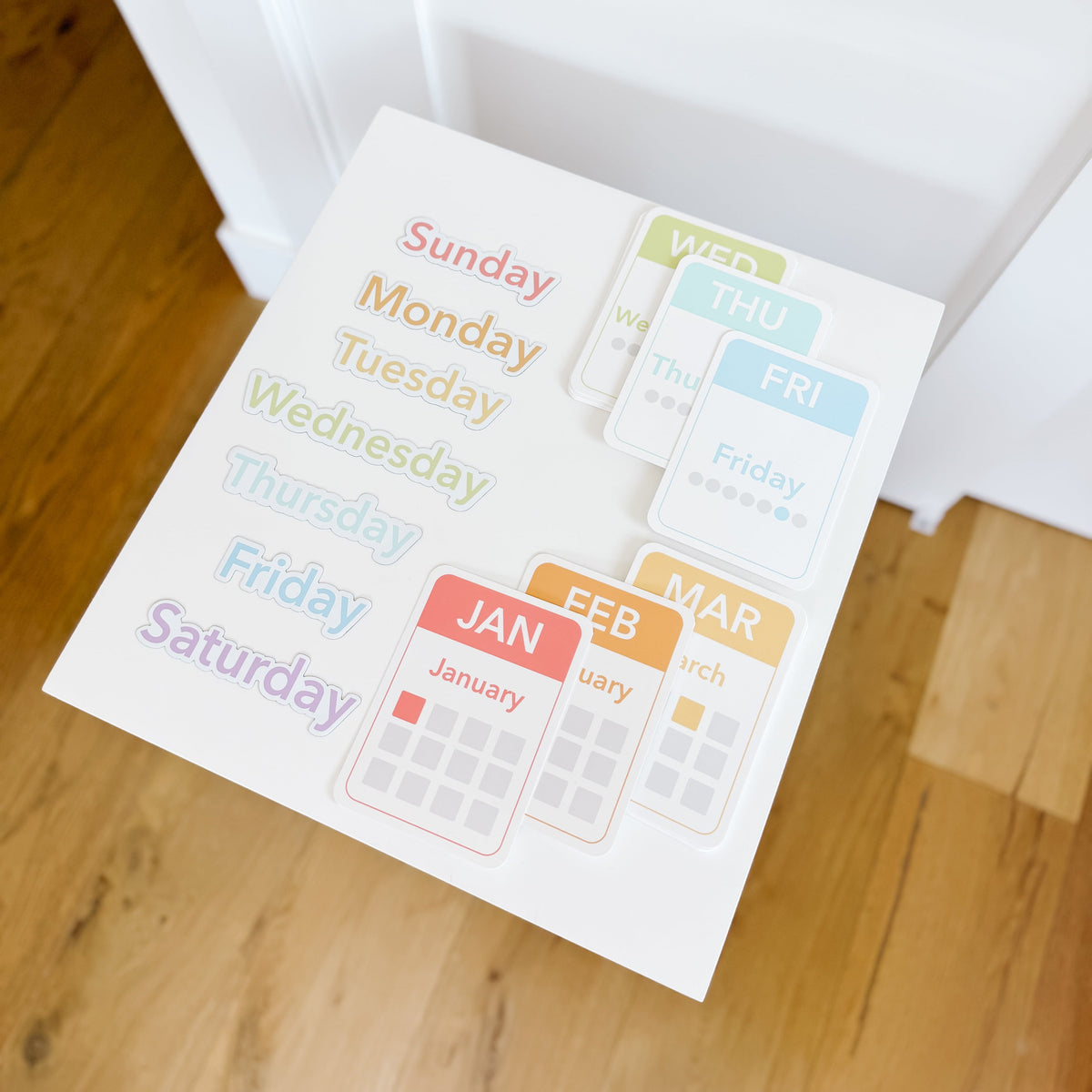 Calendar Flash Cards & Magnets for Kids | Days, Months & Seasons