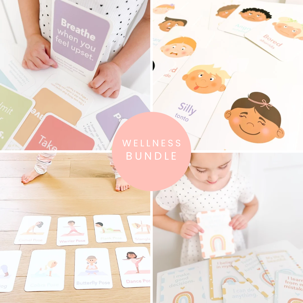 Feelings & Mindfulness Cards for Kids – 50-Card Wellness Bundle
