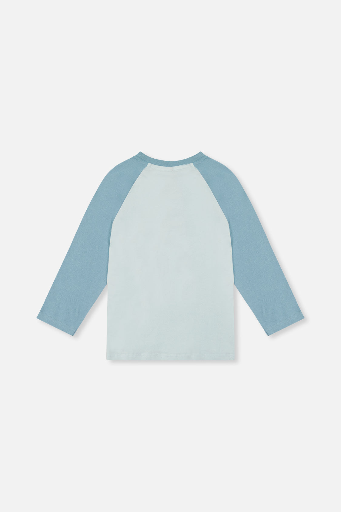 Long Sleeve Raglan Organic Cotton T-Shirt Very Pale Turquoise