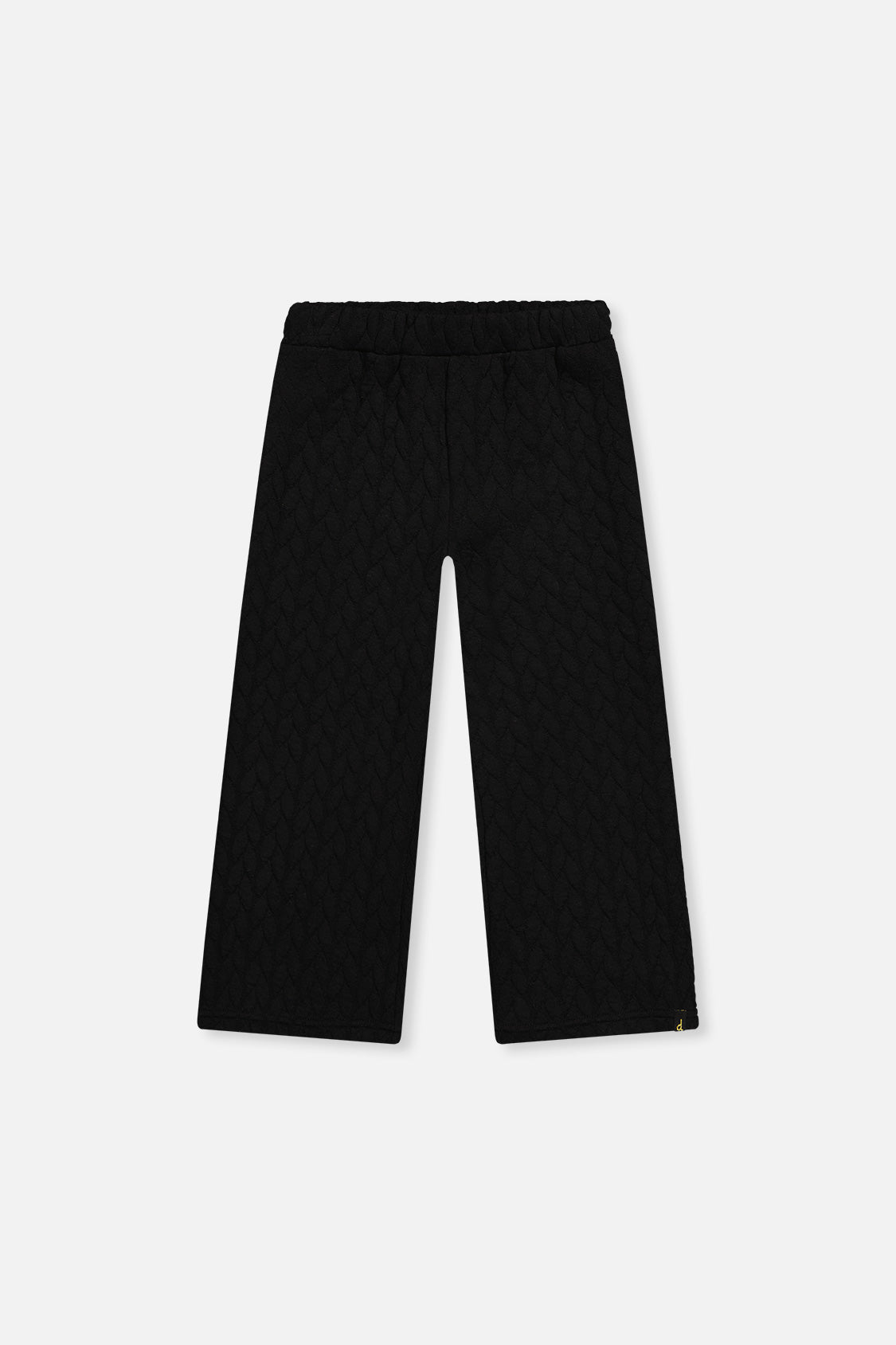 Wide Leg Jacquard Pants Black