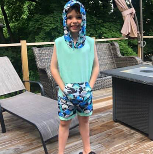 Dinosaur Hoodie & Shorts Set