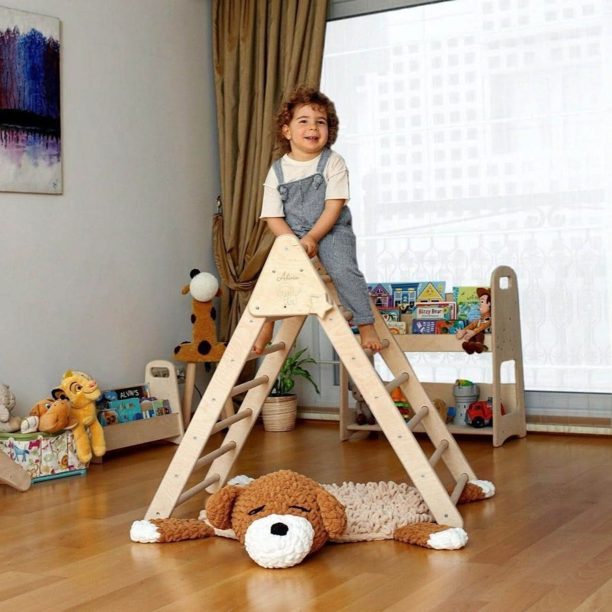 Climbing Triangle with Christmas Tent Cover, Mat, Ramp